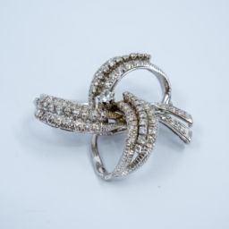 Modern Diamond Brooch