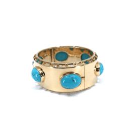 Turquoise Gold Bangle