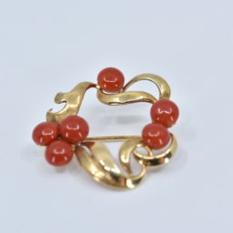 Coral Brooch